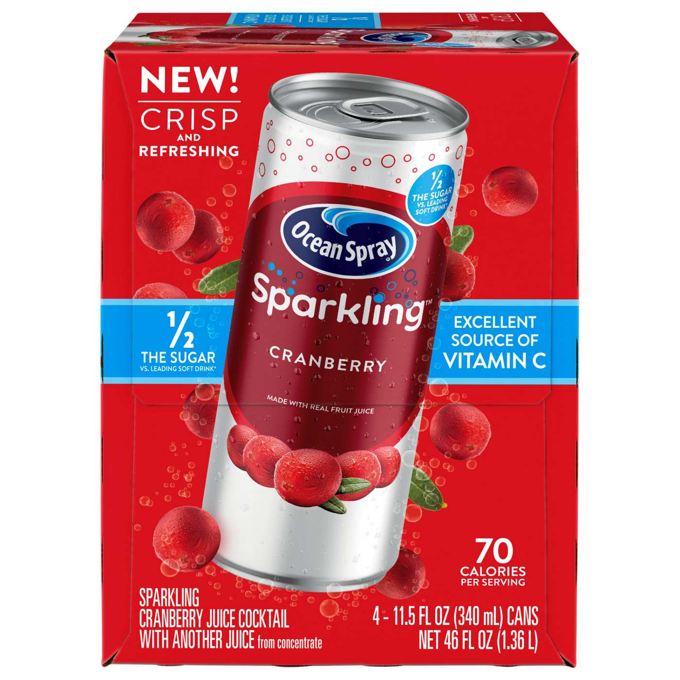 Ocean Spray Sparkling Cranberry Juice Cocktail 11.5 oz Cans; image 4 of 6