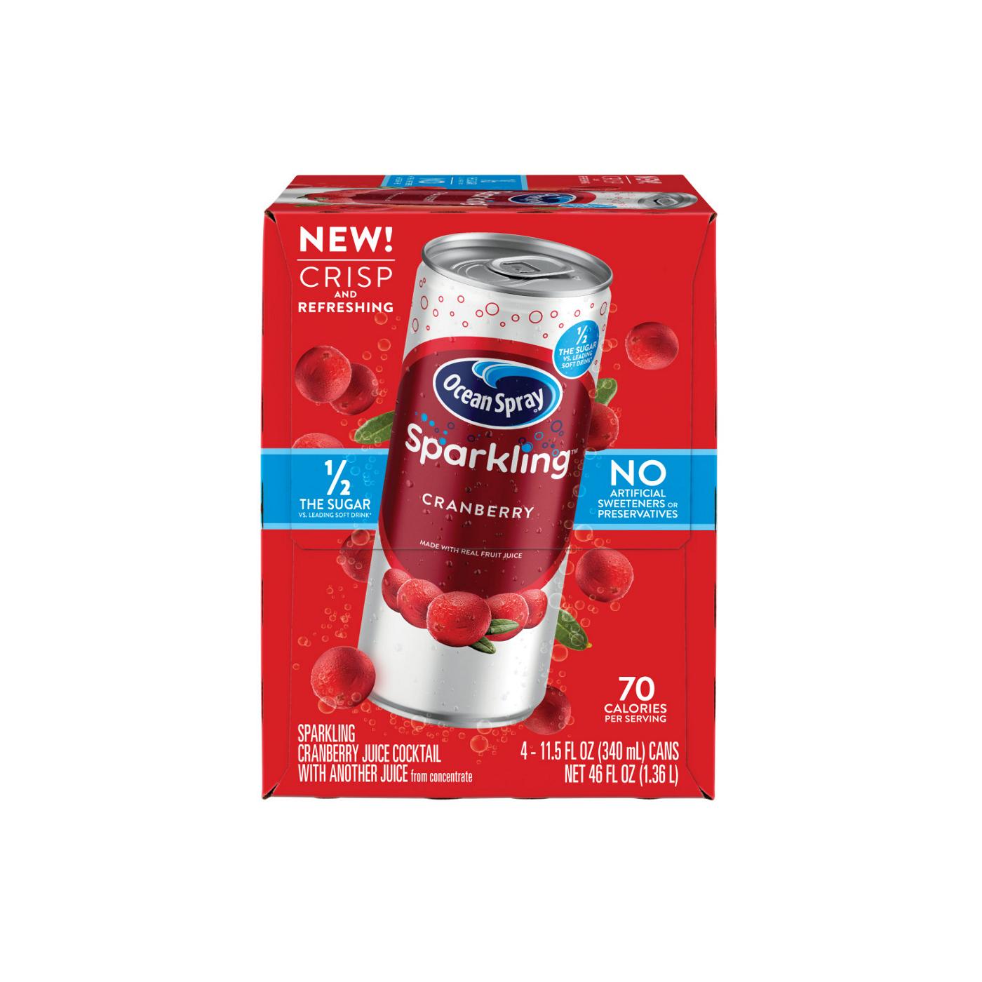 Ocean Spray Sparkling Cranberry Juice Cocktail 11.5 oz Cans; image 6 of 6