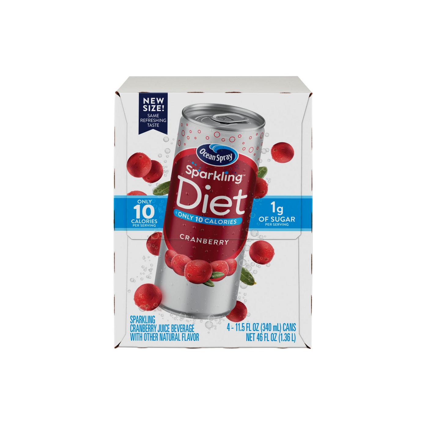 Ocean Spray Sparkling Diet Cranberry Juice Beverage 11.5 oz Cans; image 3 of 6