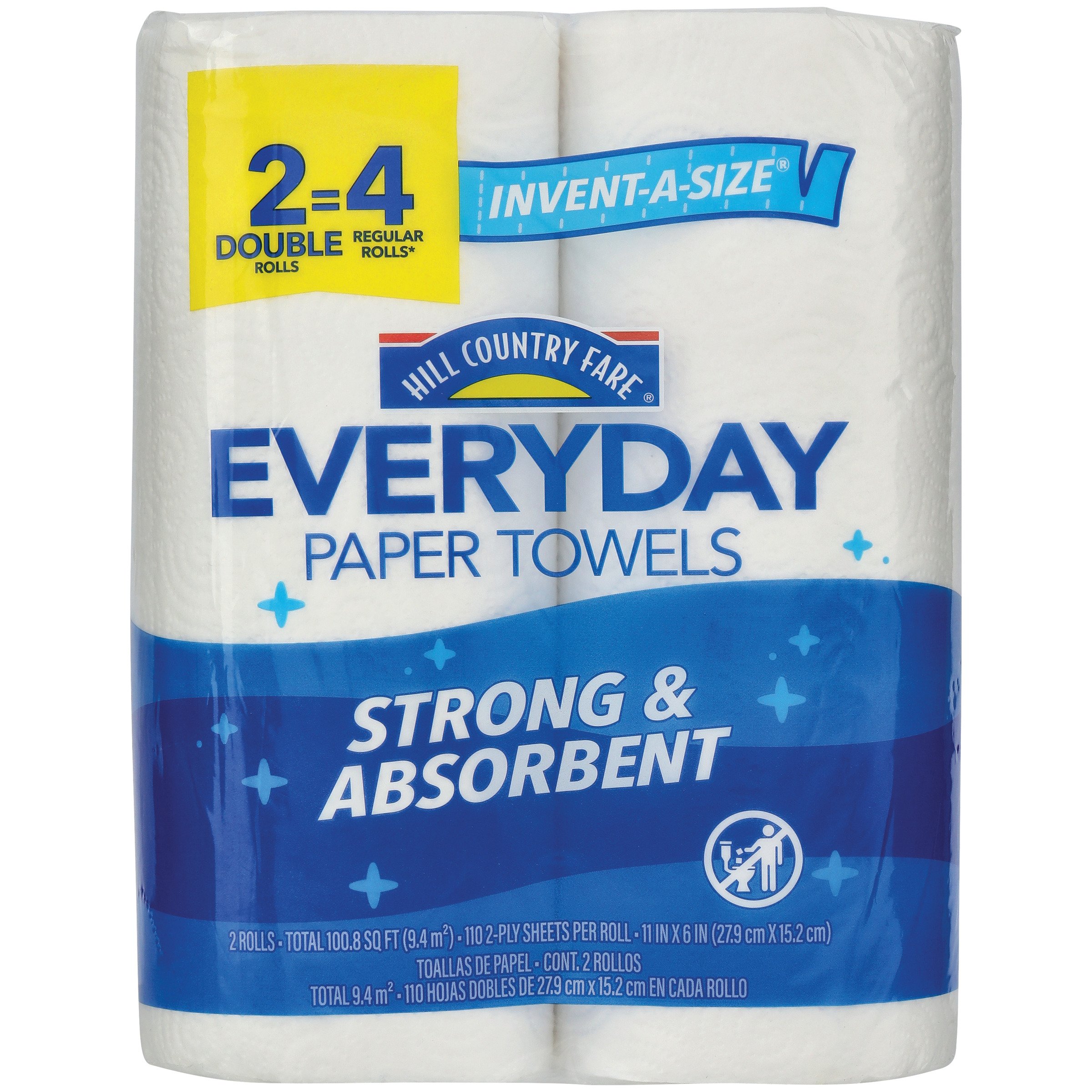 Hill Country Essentials Everyday Double Roll Paper Towels Shop Paper Towels at HEB
