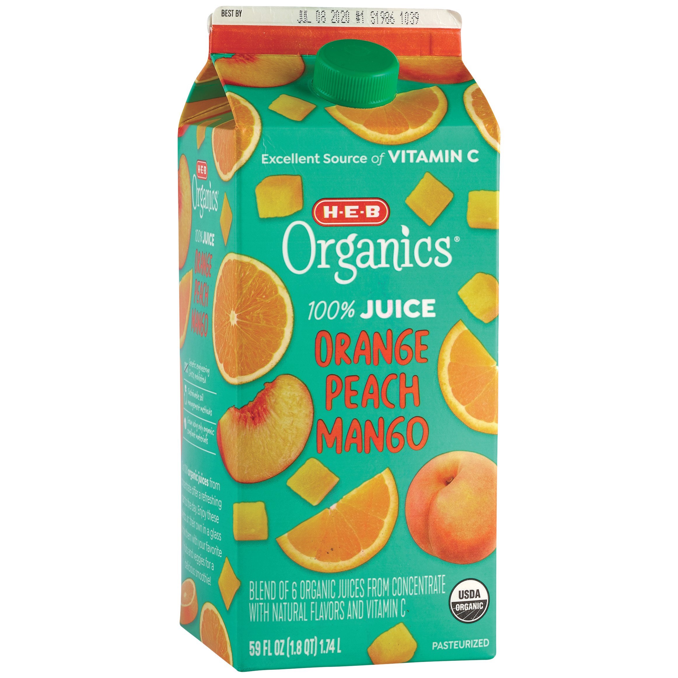 HEB Organics Orange Peach Mango Juice Shop Juice at HEB