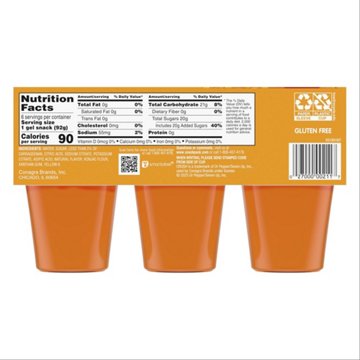 Snack Pack Crush Orange Juicy Gels Cups, 6 ct