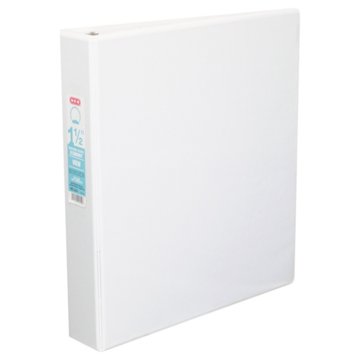 H-E-B Round Ring Economy View Binder - White, 1.5"