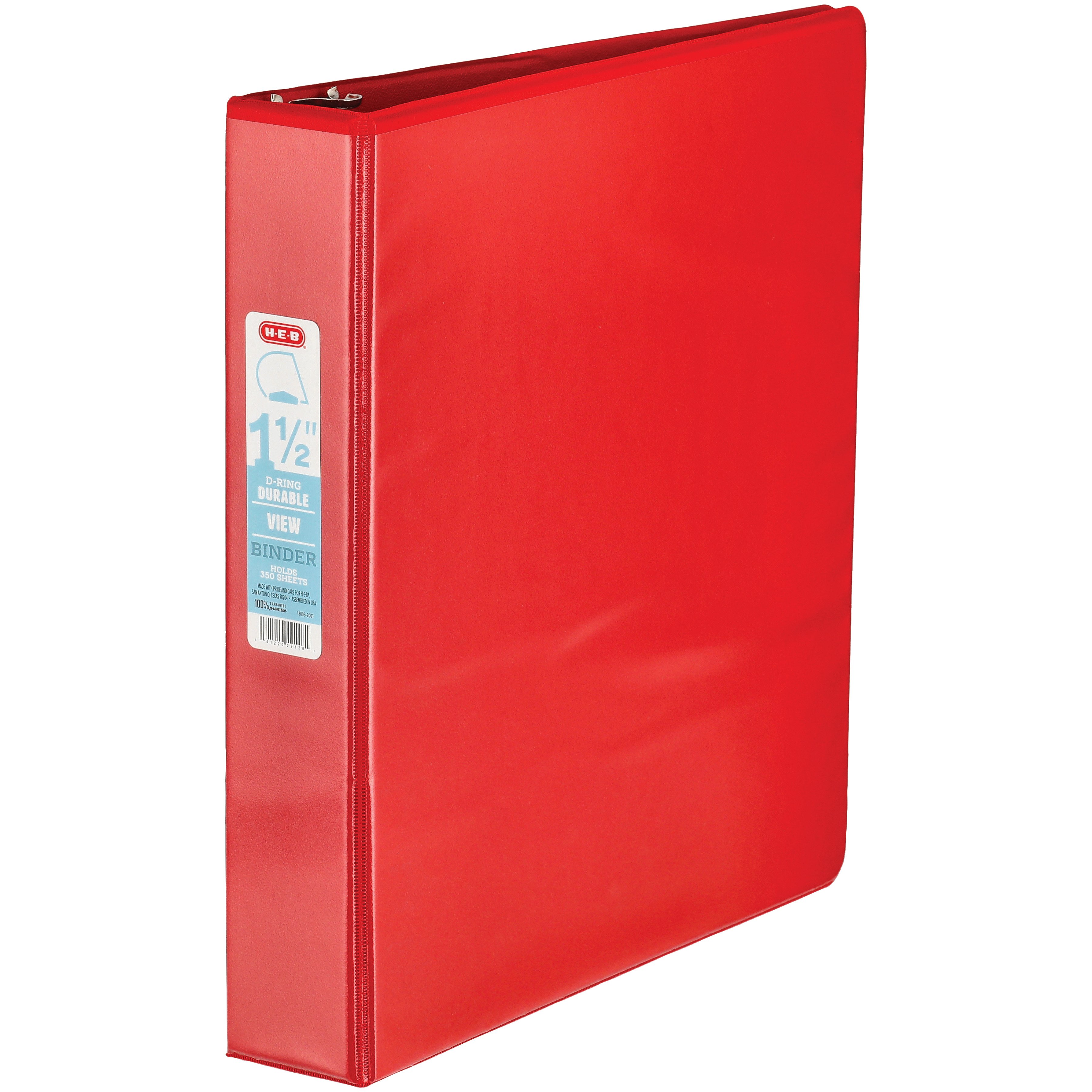HEB DRing Durable View Binder Red Shop Binders at HEB