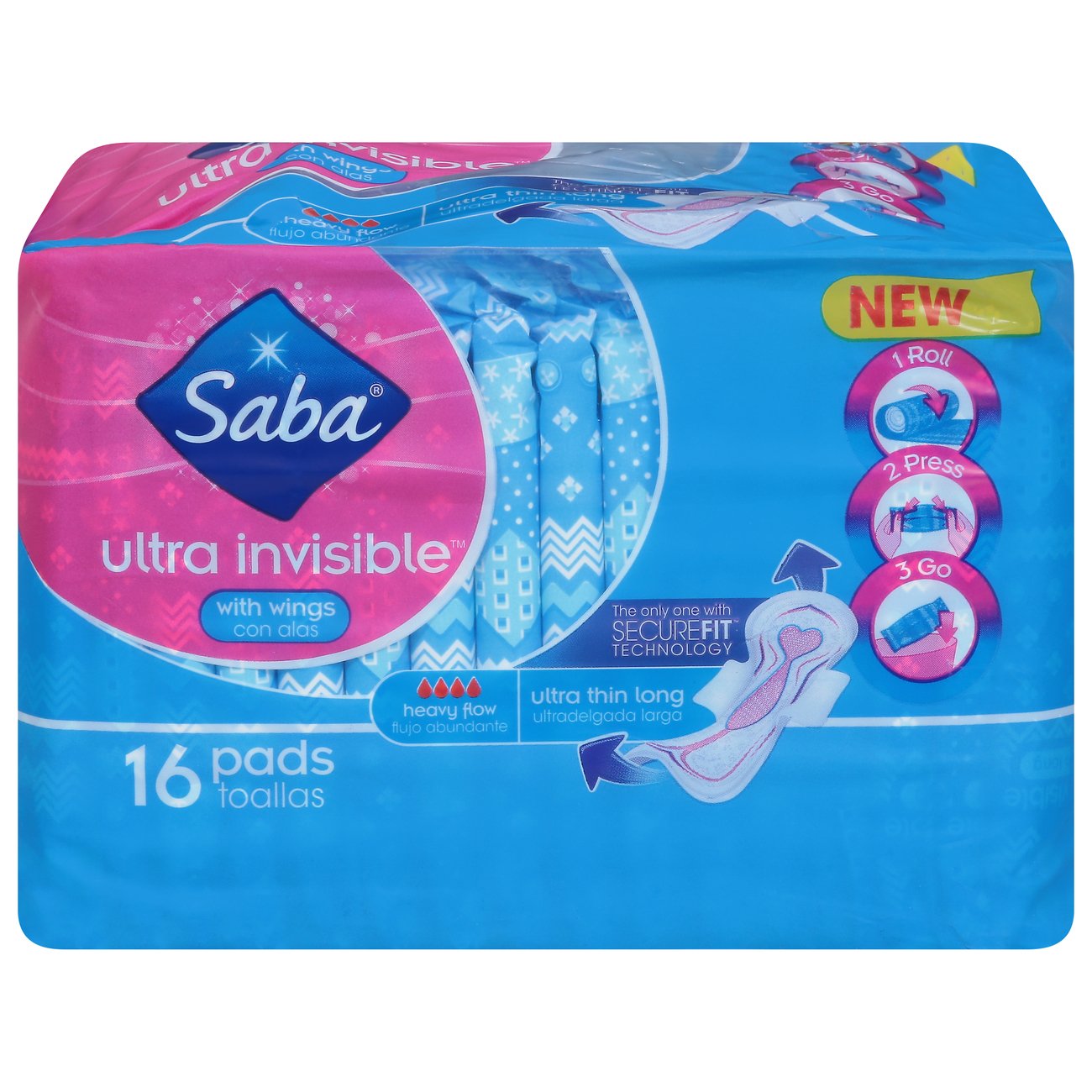 Saba V-Confident Pads With Wings - Long , 20 ct | Joe V's