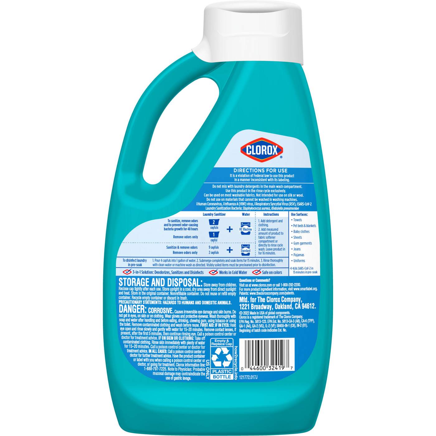 Clorox Active Fresh Liquid Laundry Sanitizer; image 5 of 9