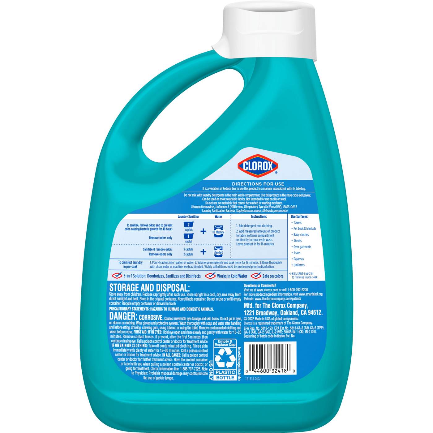 Clorox Active Fresh Liquid Laundry Sanitizer; image 2 of 9
