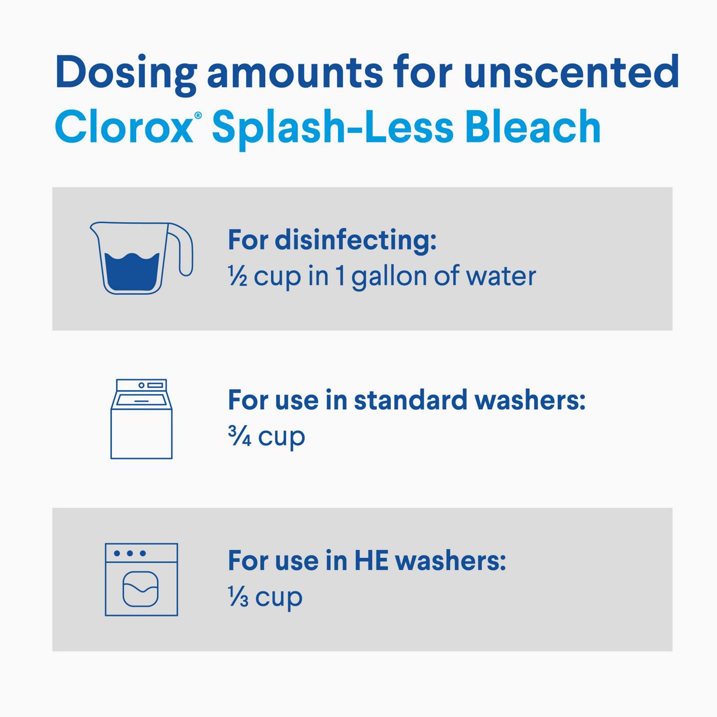 Clorox Splash-Less Bleach, Regular; image 5 of 7