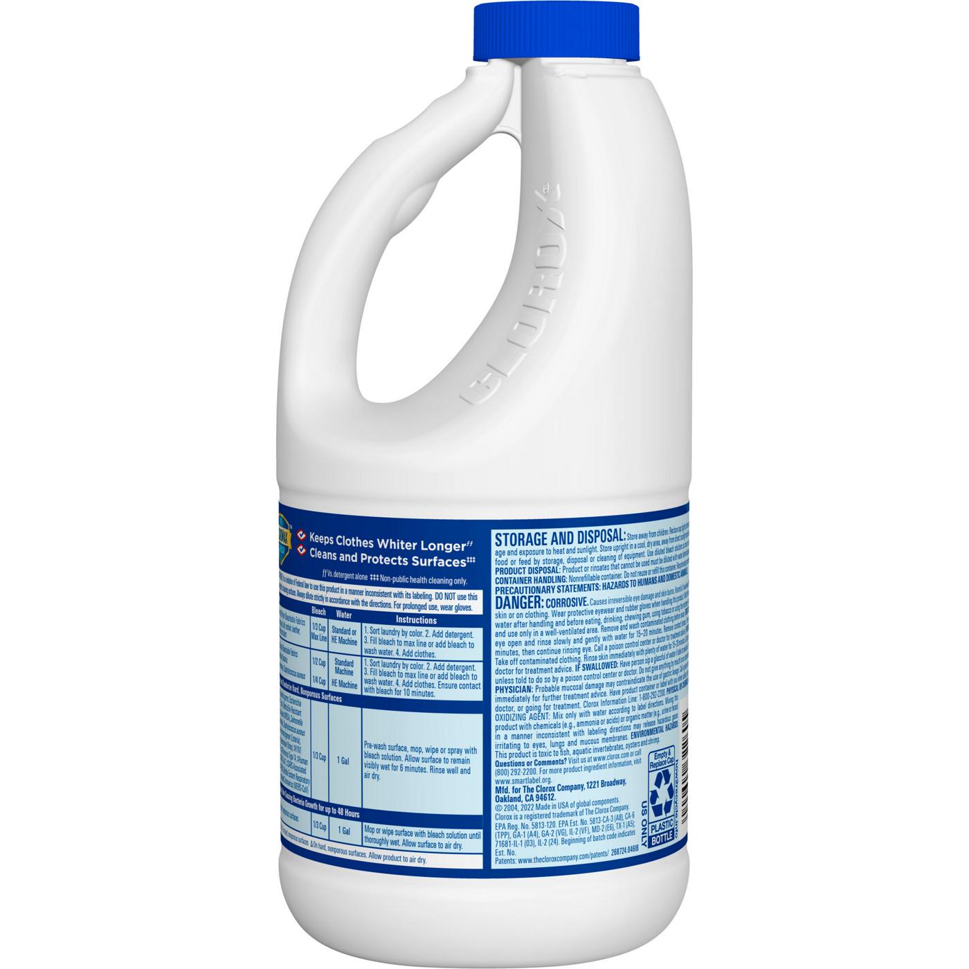 Clorox Disinfecting Bleach - Concentrated Formula - Regular; image 4 of 7