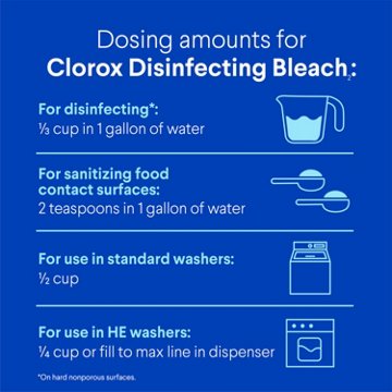 Clorox Disinfecting Bleach - Concentrated Formula - Regular, 43 oz
