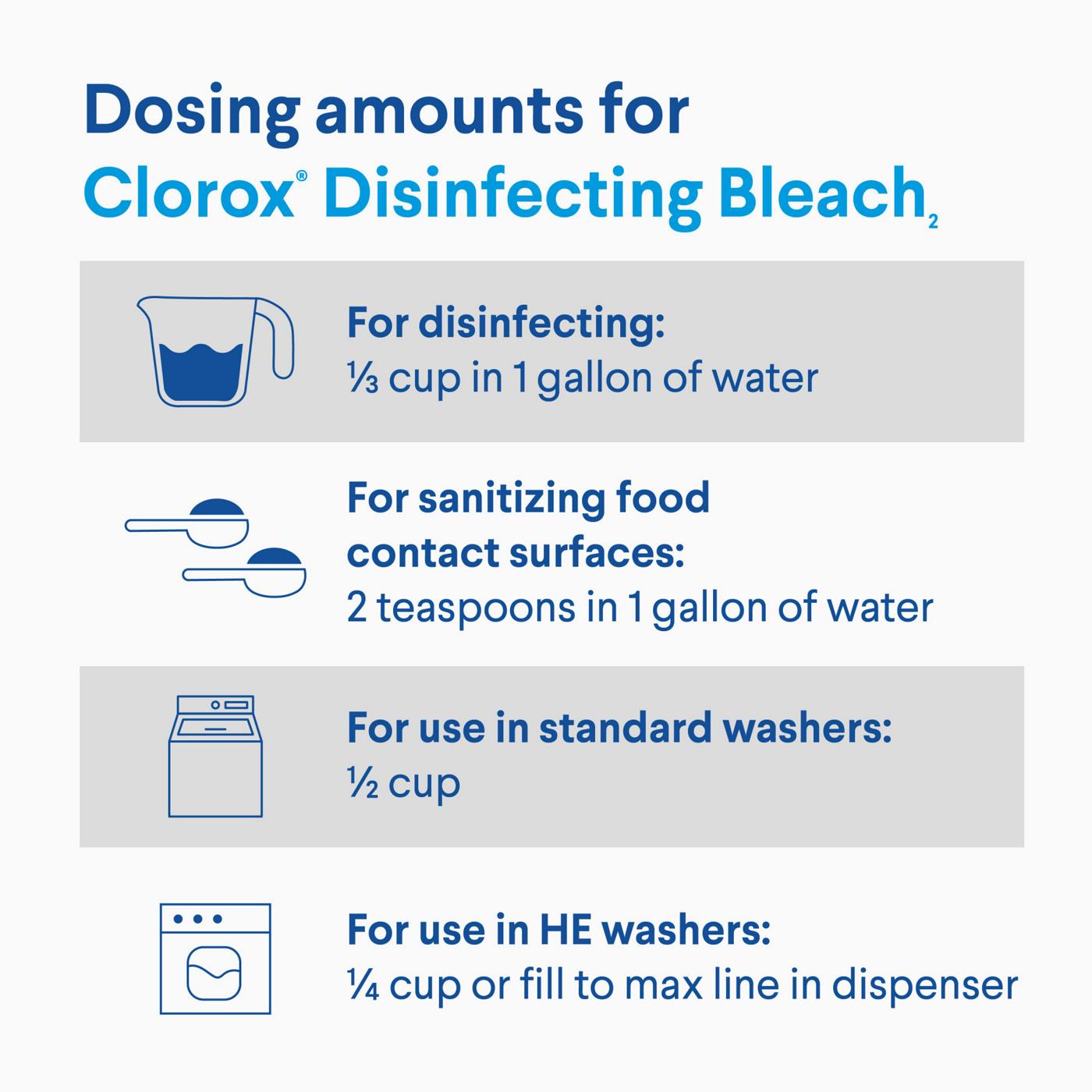 Clorox Disinfecting Bleach - Concentrated Formula - Regular; image 7 of 7