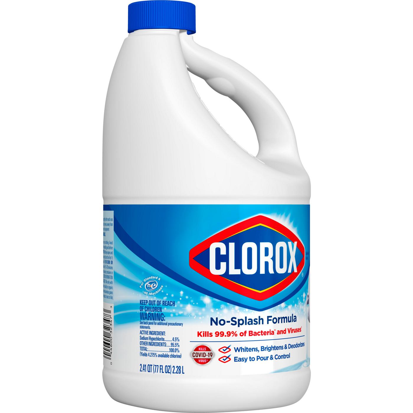 Clorox Splash-Less Disinfecting Bleach, Regular; image 3 of 7