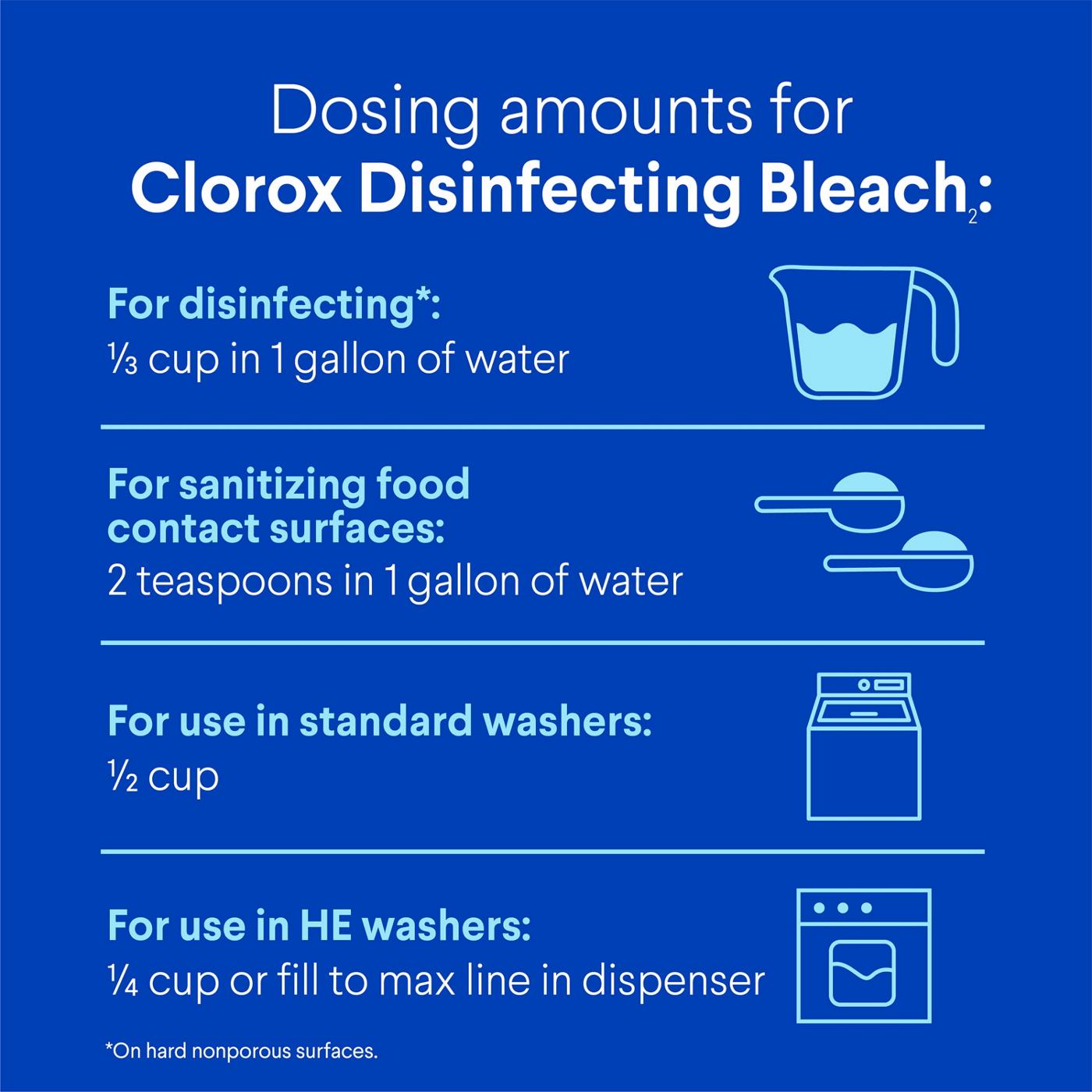 Clorox Disinfecting Bleach - Concentrated Formula - Regular; image 5 of 10