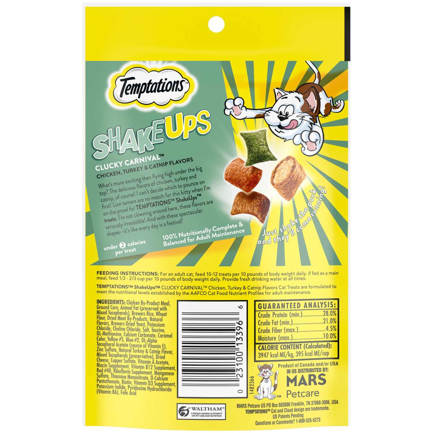 Temptations ShakeUps Crunchy and Soft Cat Treats Clucky Carnival Flavor; image 3 of 5