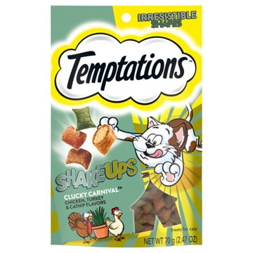 Temptations ShakeUps Crunchy and Soft Cat Treats - Clucky Carnival Flavor