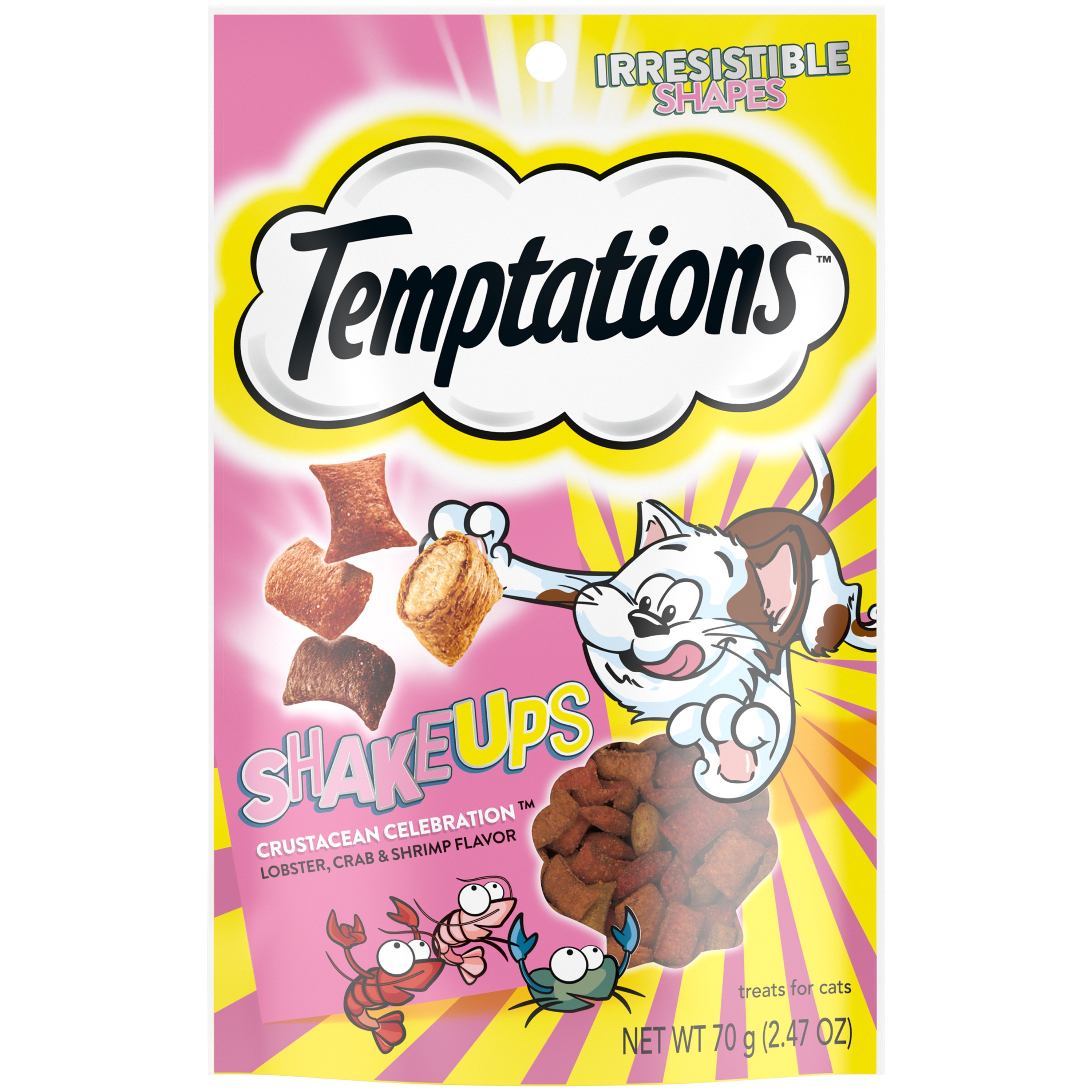 Temptations ShakeUps Crunchy and Soft Cat Treats Crustacean Celebration