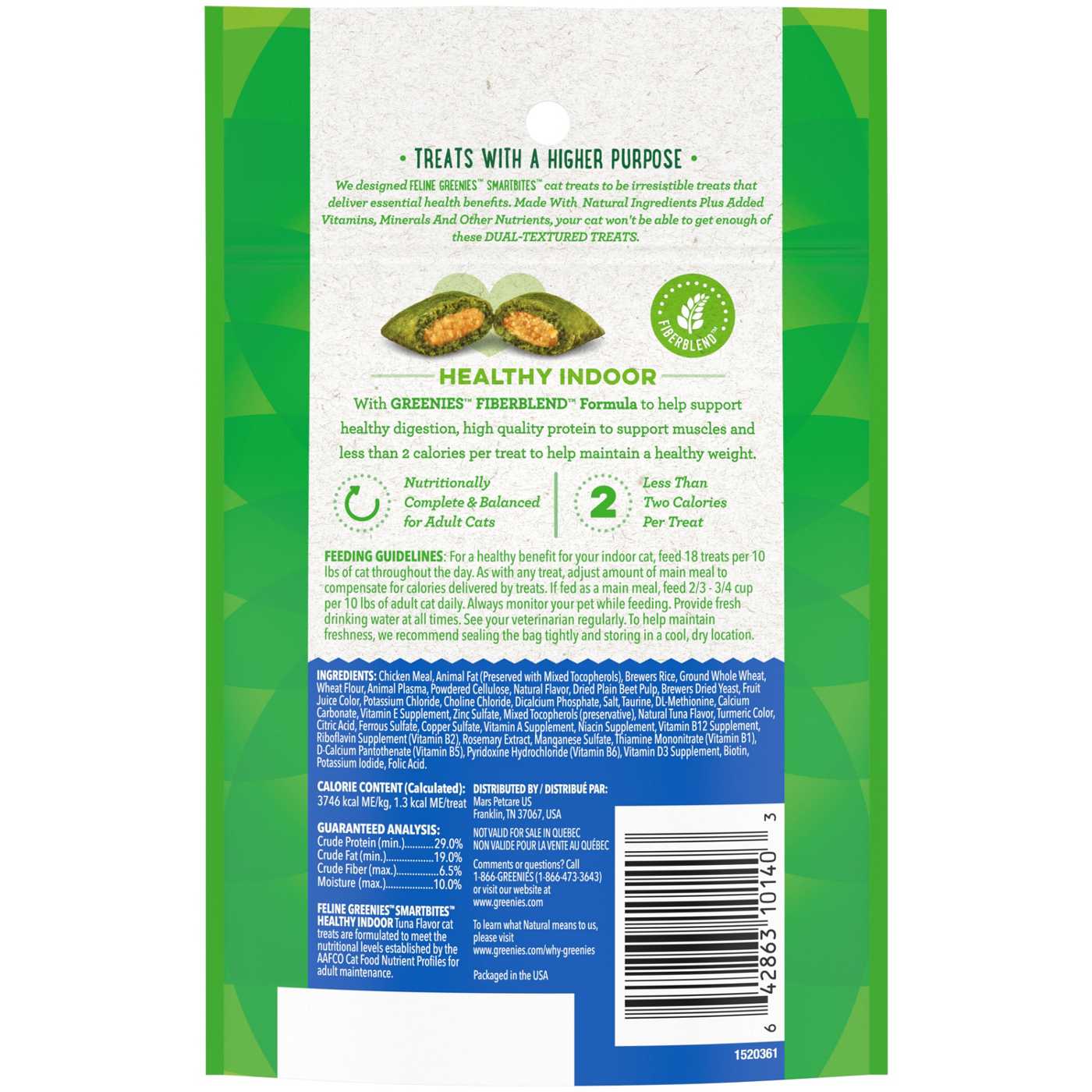 FELINE GREENIES SMARTBITES HEALTHY INDOOR Natural Treats for Cats - Tuna Flavor; image 5 of 5