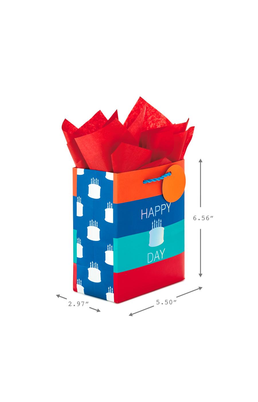 Hallmark Happy Cake Day Small Gift Bag with Tissue Paper, #55