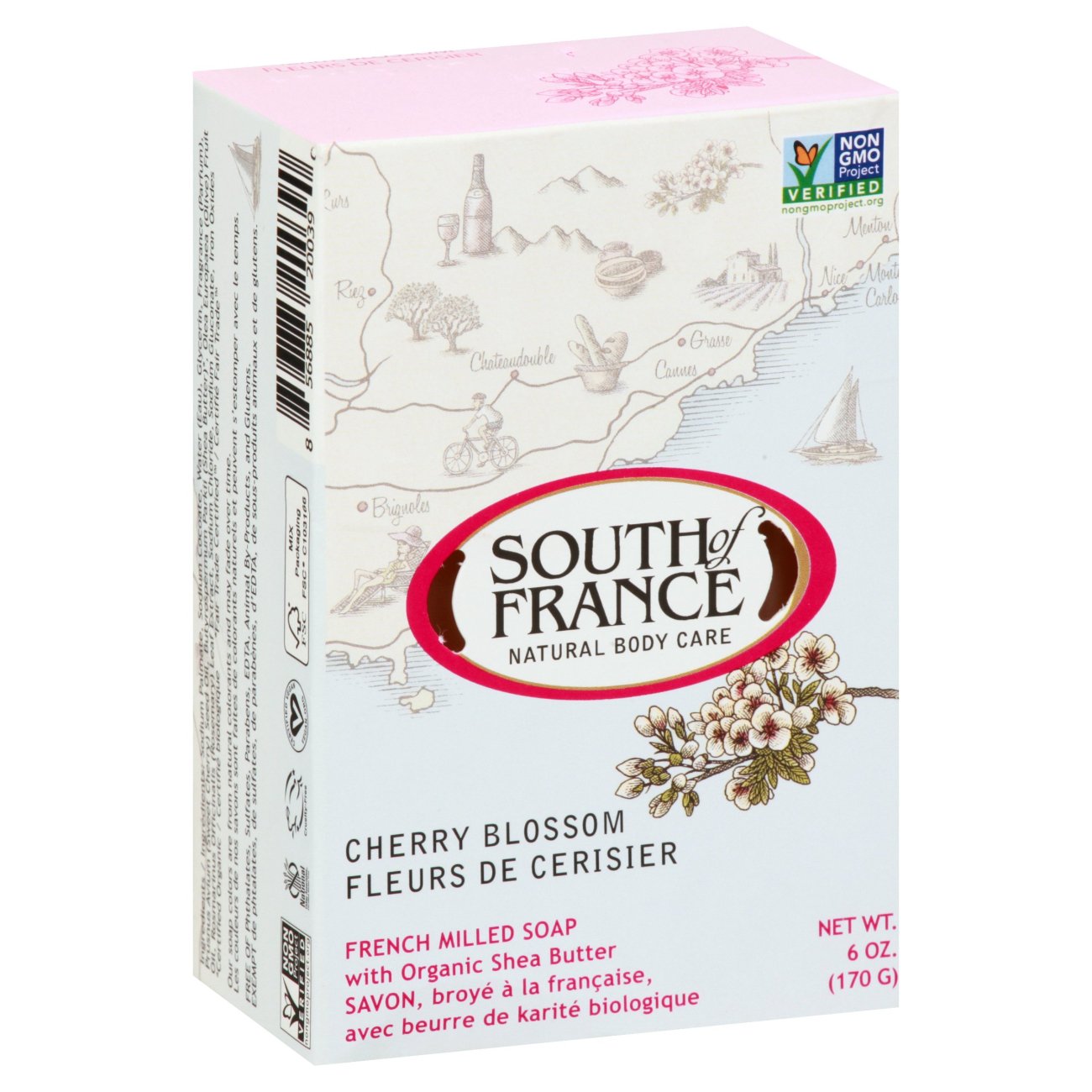 South of France Cherry Blossom French Milled Soap Shop Hand & Bar