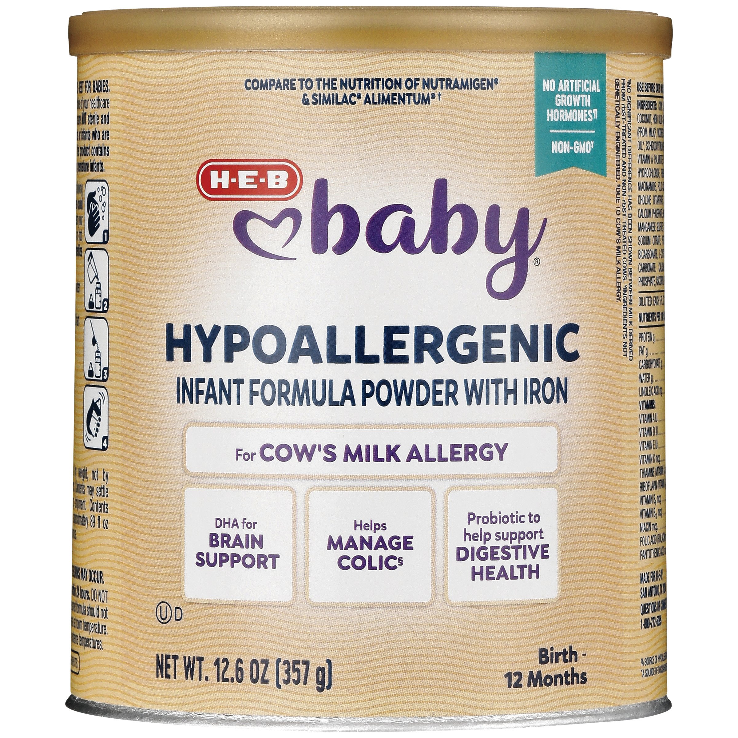 H-E-B Baby Hypoallergenic Infant Formula Powder with Iron