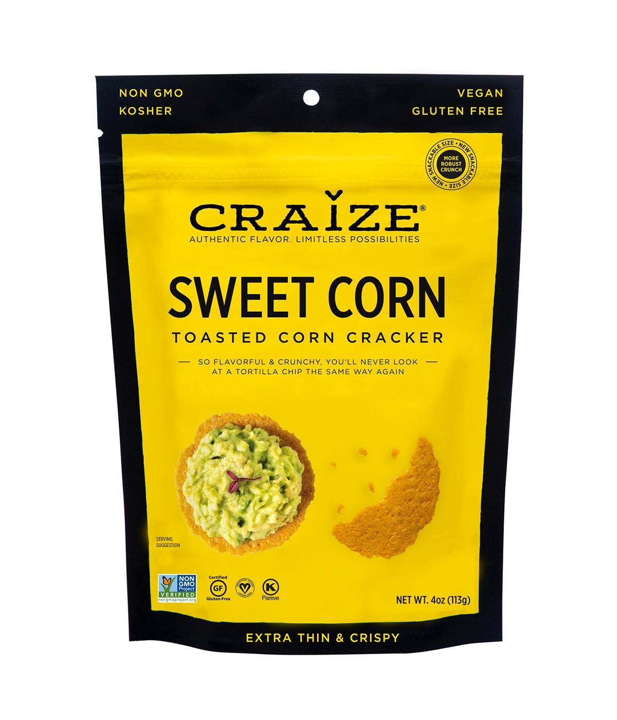 Craize Sweet Corn Toasted Corn Crackers; image 1 of 2