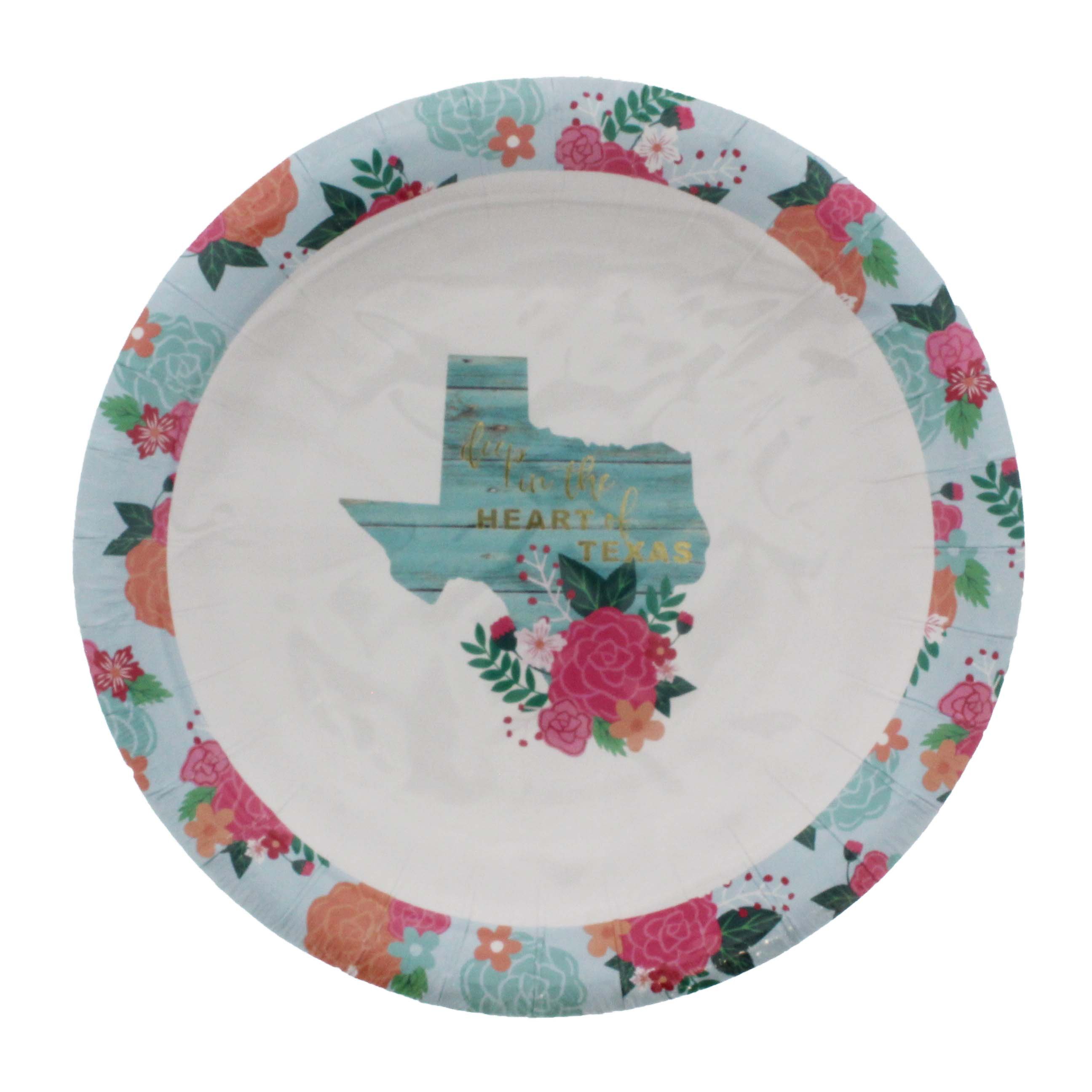 turquoise paper plates