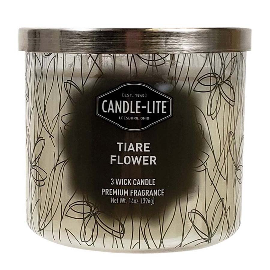 TIARE FLOWERS & COCONUT Triple Scented CANDLE Floral Home Fragrances 40hr MANGO 