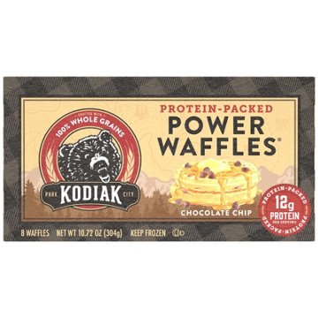 Kodiak 12g Protein Power Waffles - Chocolate Chip, 8 ct