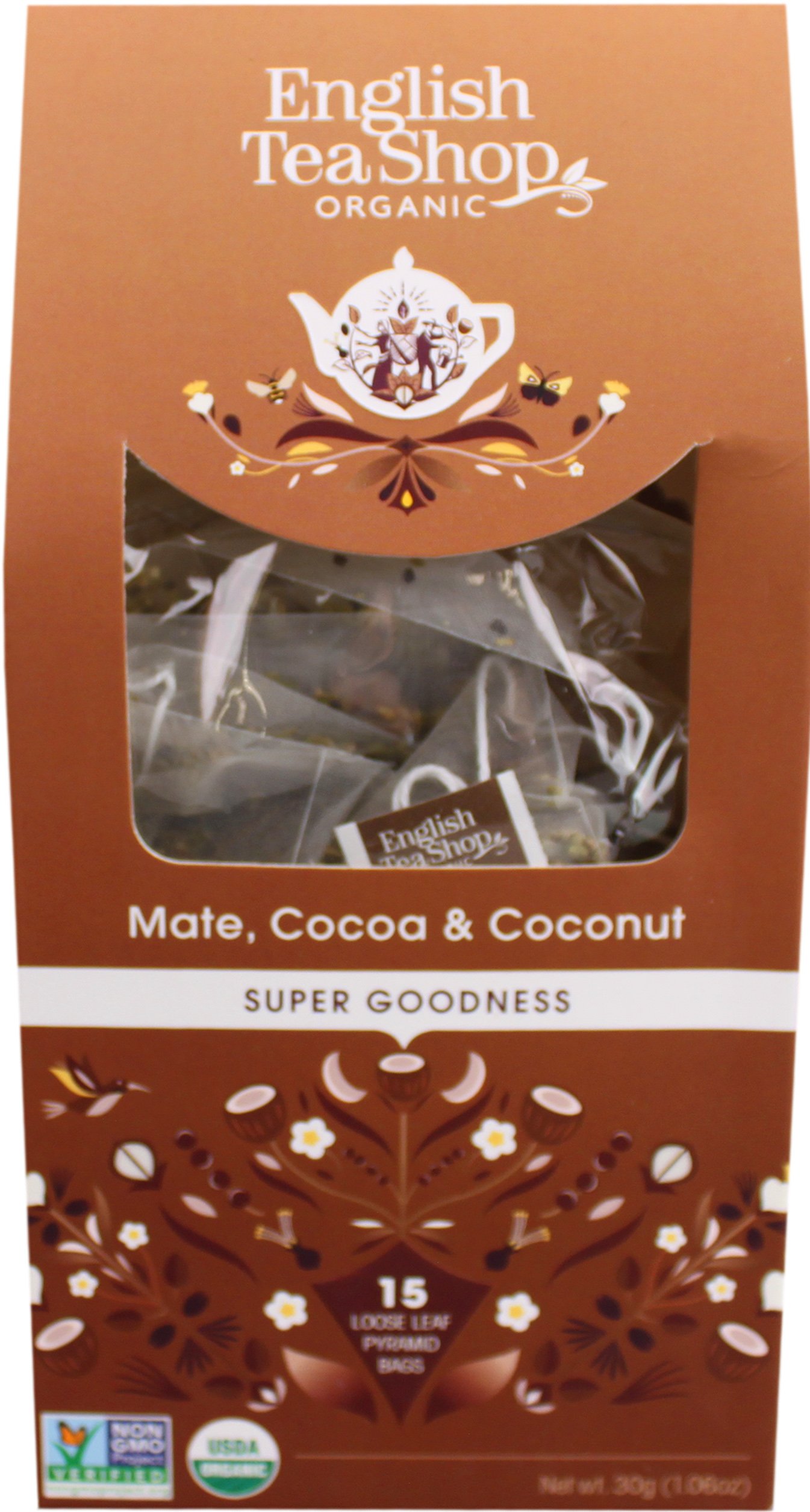 English Tea Shop Organic Mate Cocoa & Coconut Tea, 15 ct | Central ...