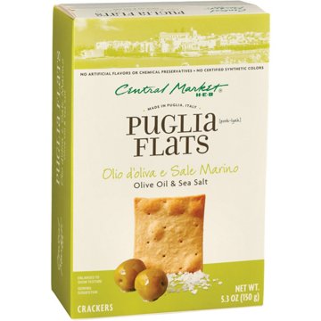 Central Market Puglia Flats Crackers - Olive Oil & Sea Salt, 5.3 oz