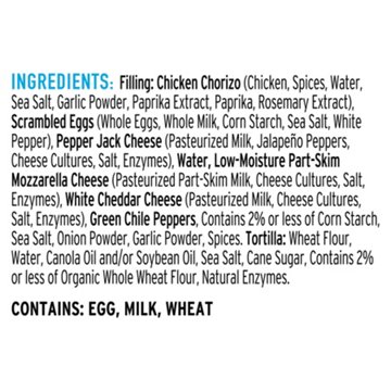 Red's 16g Protein Chicken Chorizo Breakfast Burrito
