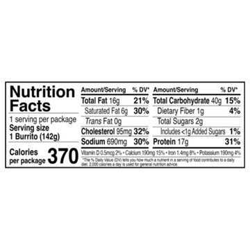Red's 16g Protein Chicken Chorizo Breakfast Burrito