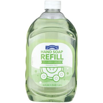 Hill Country Fare Hand Soap Refill - Cucumber Melon, 56 oz