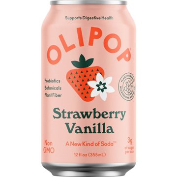 Olipop Prebiotic Soda - Strawberry Vanilla - Keep Chilled