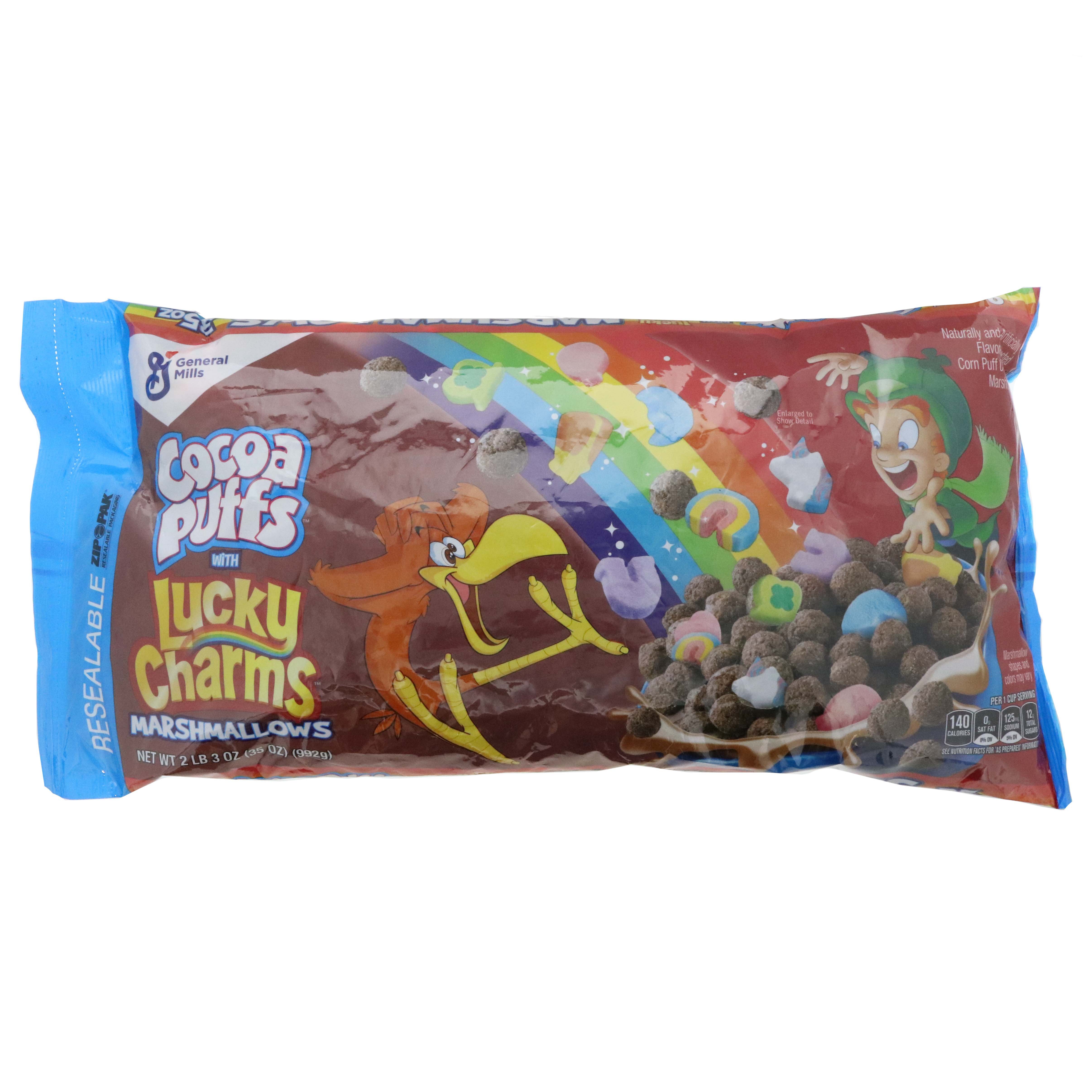 General Mills Bag Cereal Cocoa Puffs With Lucky Charms Shop Cereal