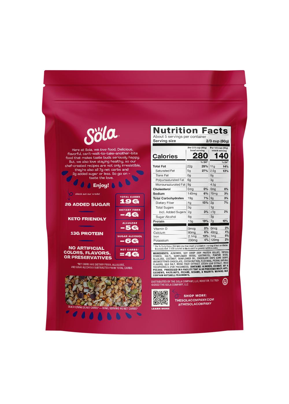 Sola 13g Protein Granola - Maple Pecan Chocolate; image 2 of 3