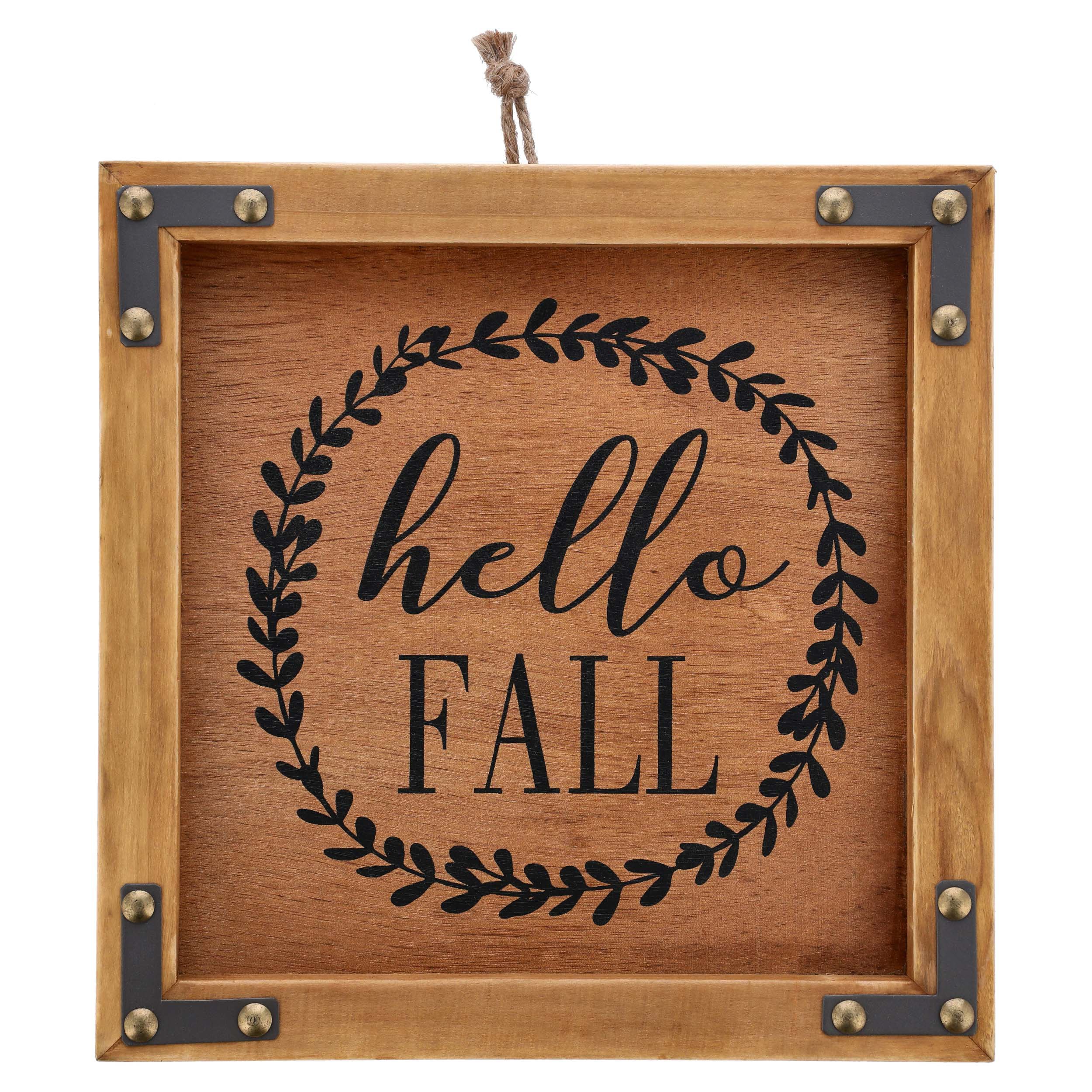 Destination Holiday Hello Fall Wood Wall Decor - Shop Seasonal decor at ...