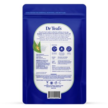 Dr Teal's Epsom Salt Hemp Seed Oil, 3 lb