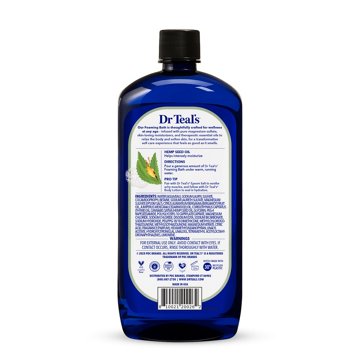 Dr Teal's Foaming Bath with Pure Epsom Salt and Hemp Seed Oil, 34 oz