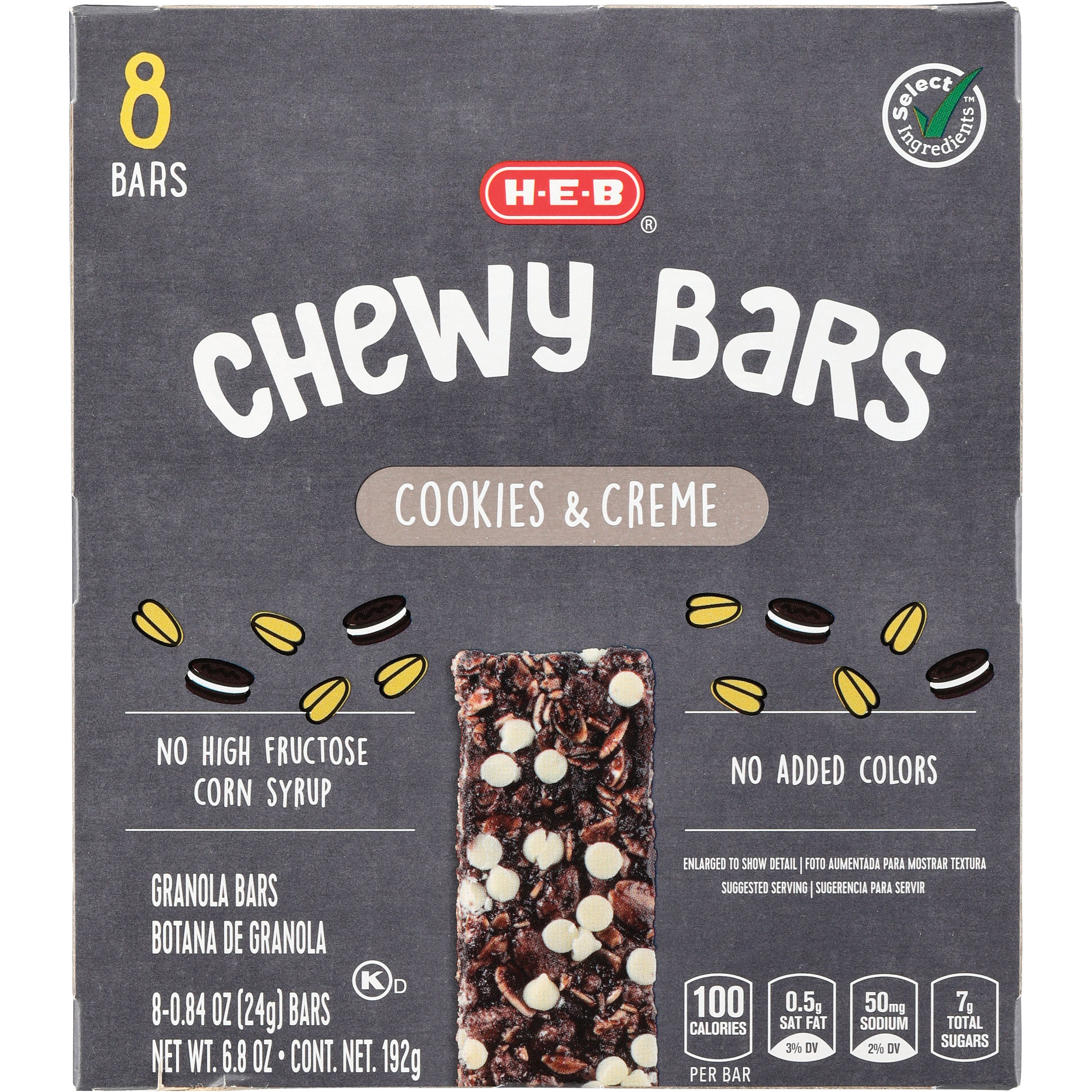 H-E-B Cookies 'n Cream Chewy Bars - Shop Granola & Snack Bars At H-E-B