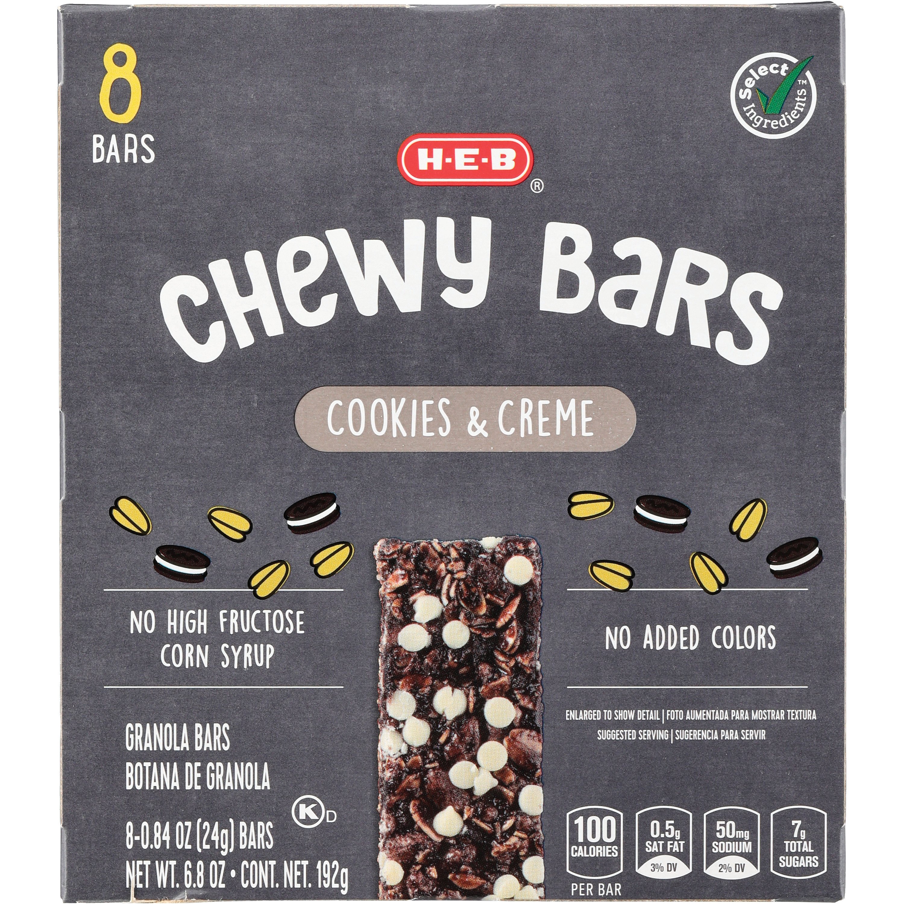 H-E-B Cookies & Creme Chewy Bars