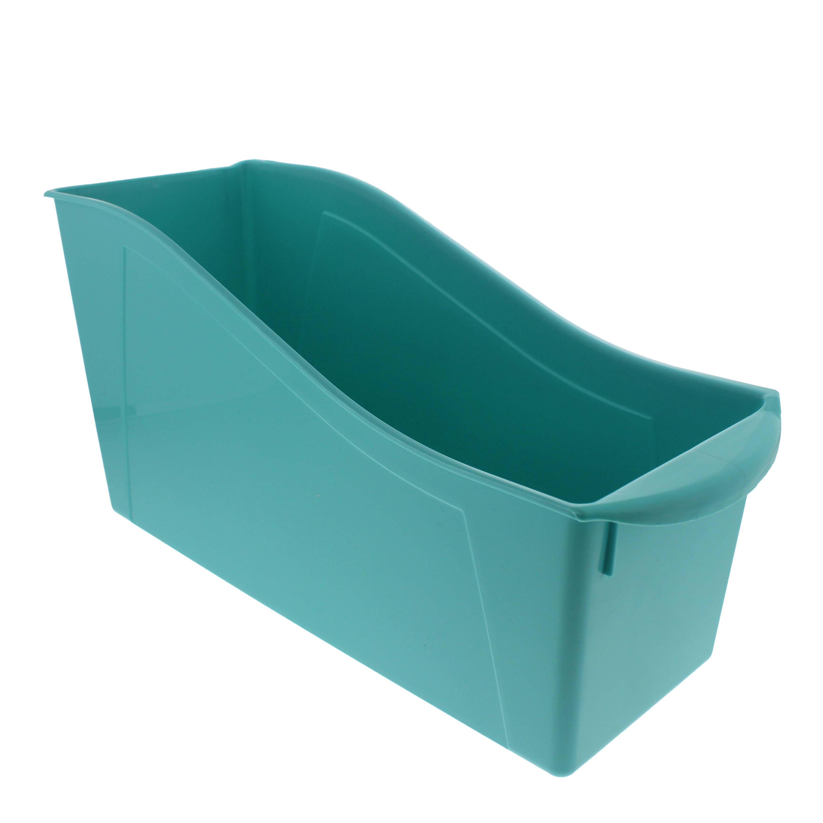 Storex Teal Large Book Bin Shop Desktop organizers at HEB