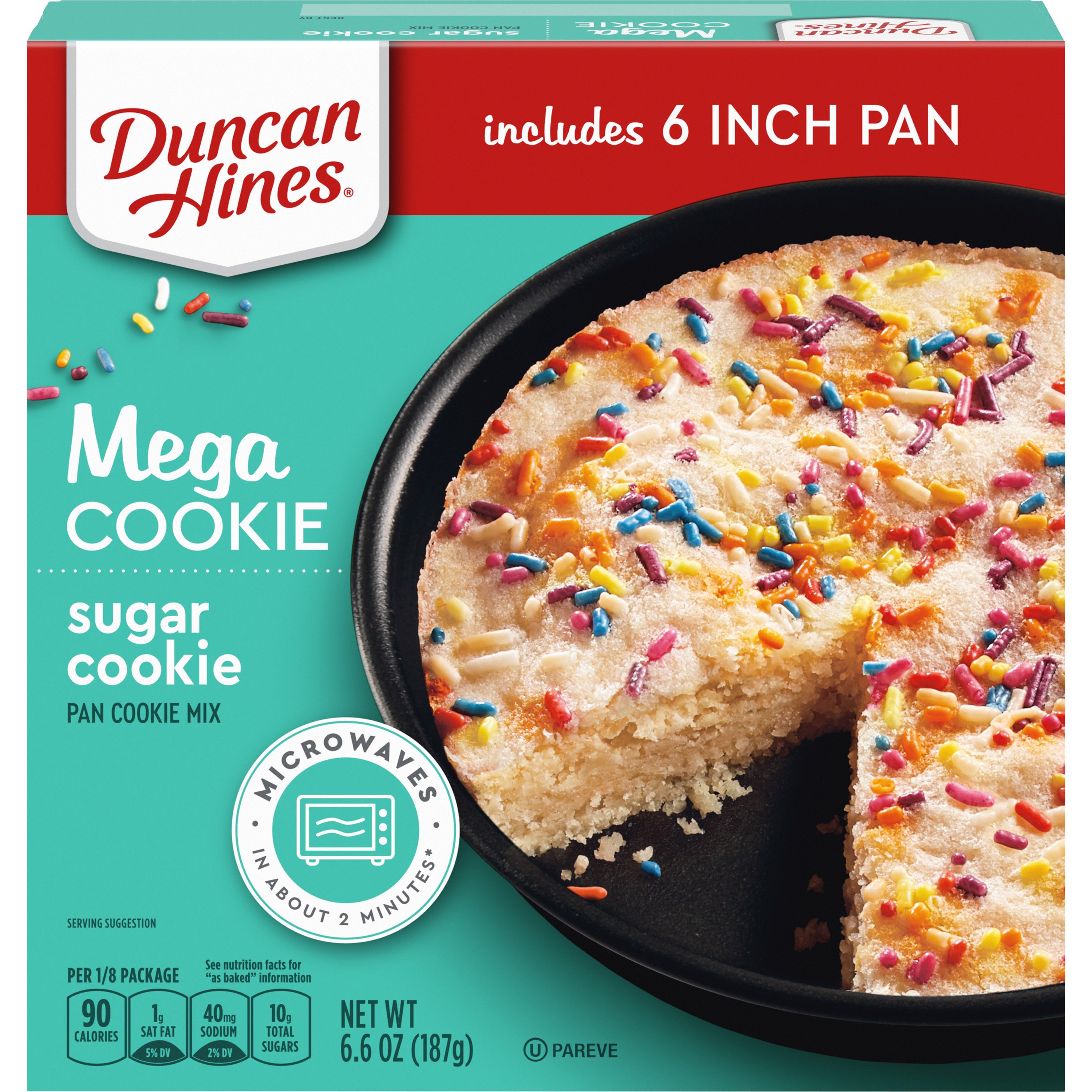 Duncan Hines Mega Cookie Sugar Cookie Pan Mix - Shop Baking Mixes at H-E-B