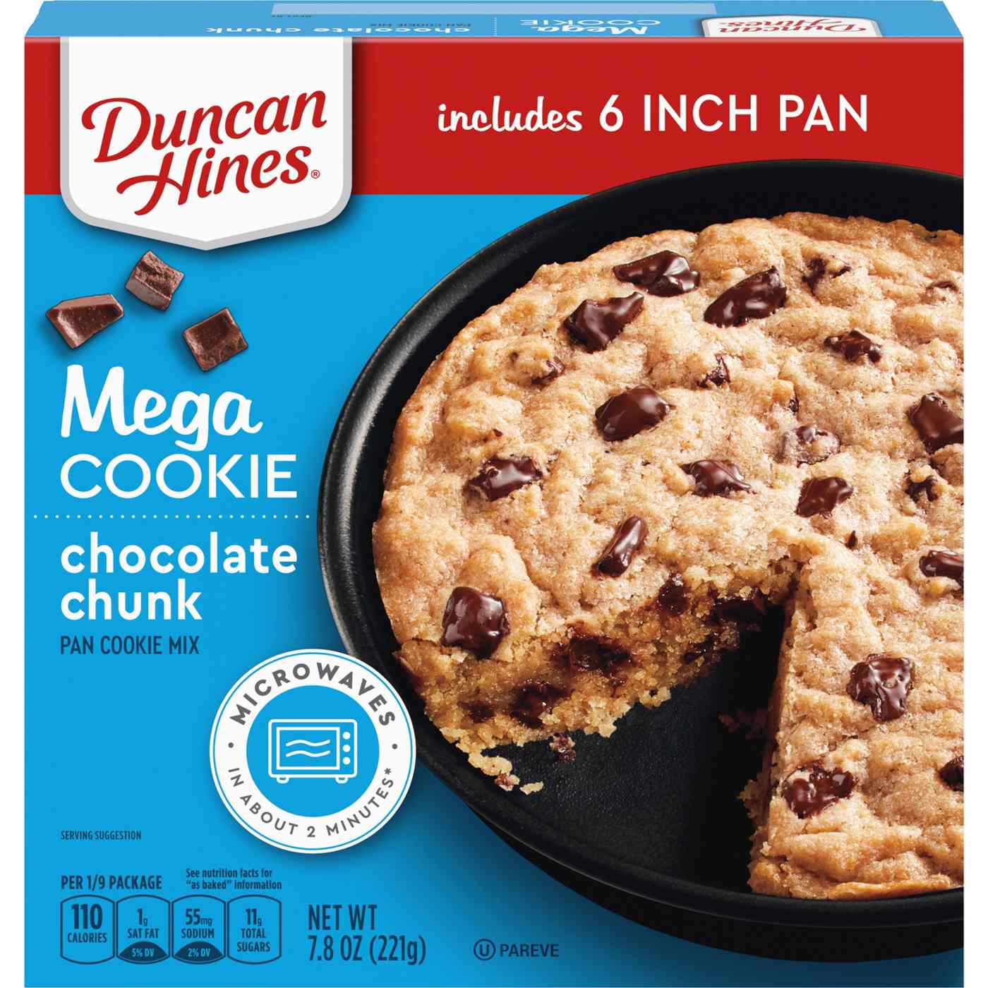 Duncan Hines Mega Cookie Chocolate Chunk Pan Cookie Mix; image 1 of 7