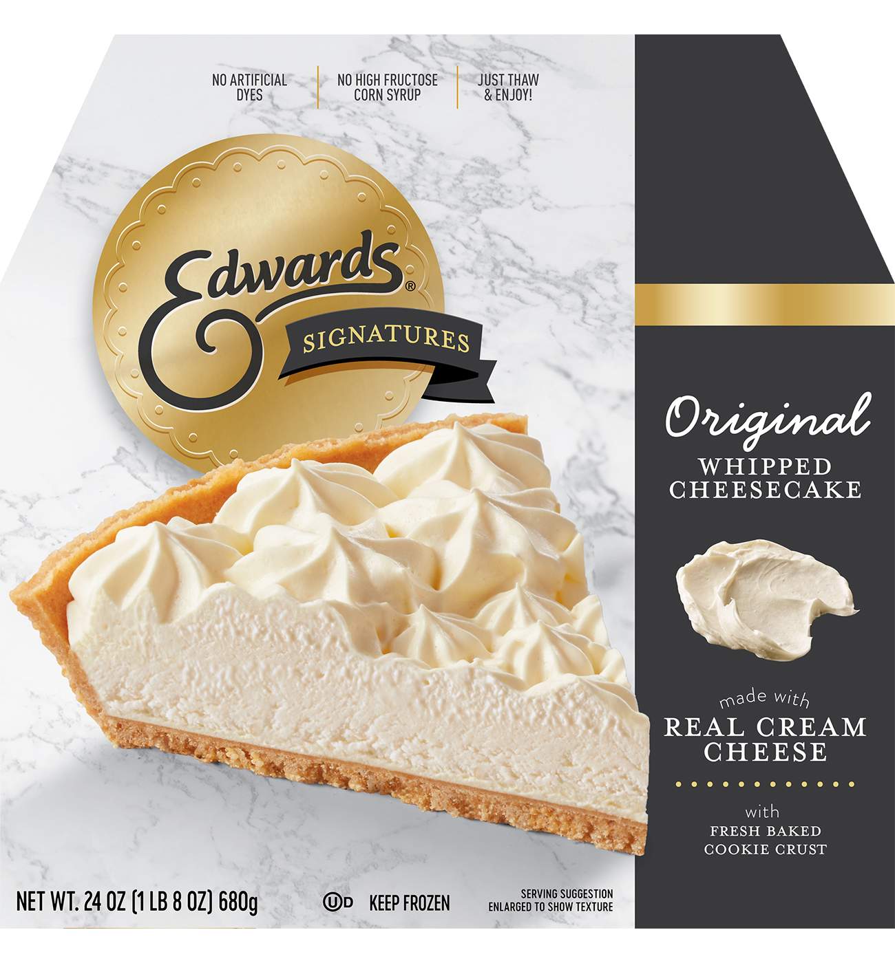 Edwards Premium Desserts Frozen Whole Original Whipped Cheesecake; image 1 of 6