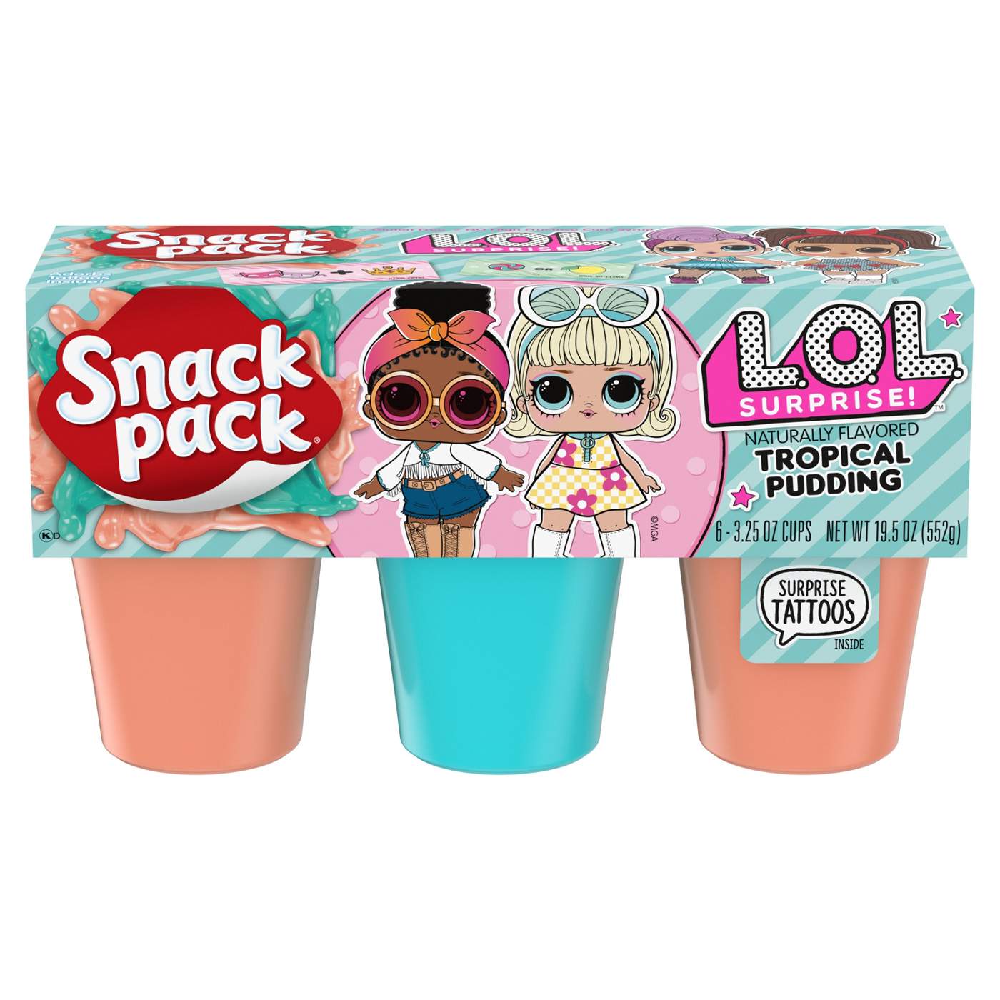 Snack Pack L.O.L Surprise Tropical Pudding Cups; image 1 of 4