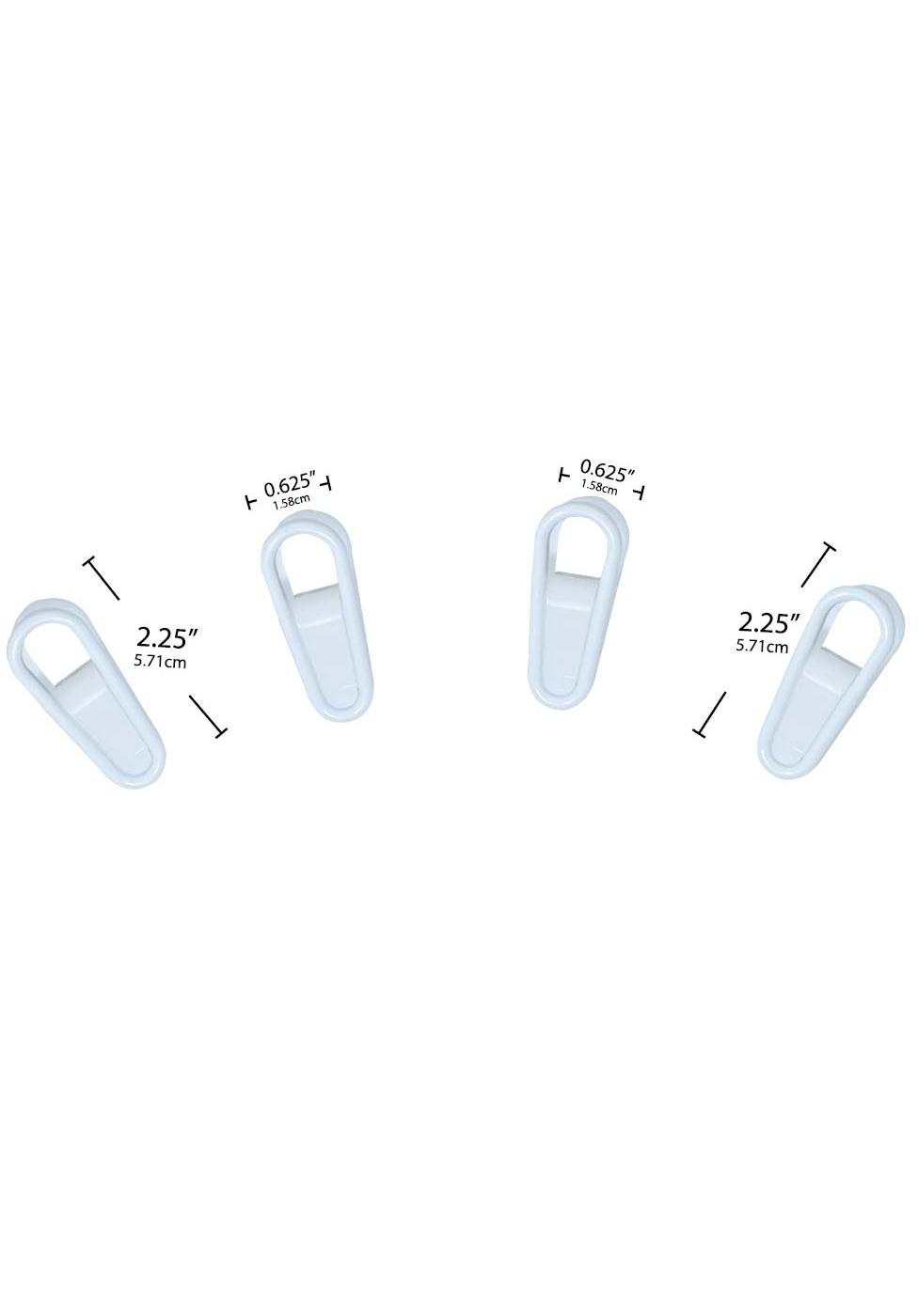 Merrick Multi Purpose Plastic Hanger Clips – White; image 2 of 3