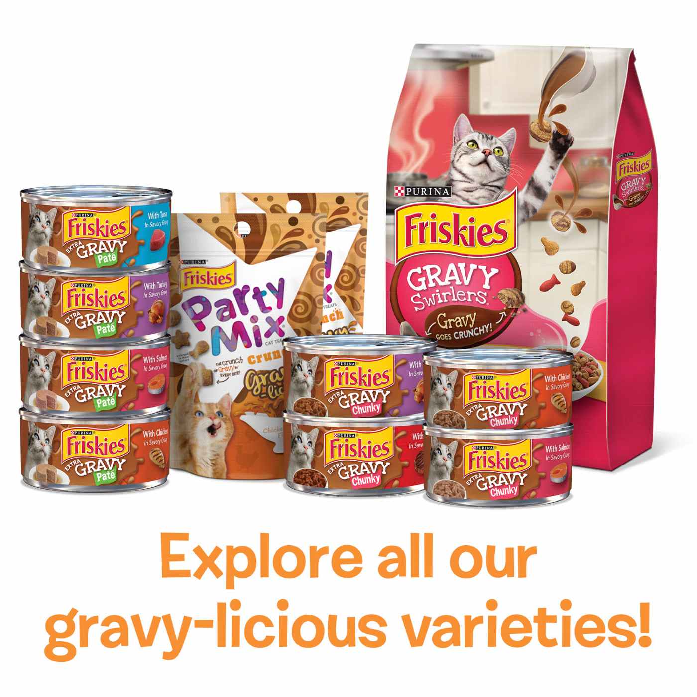 Friskies Purina Friskies Gravy Wet Cat Food Variety Pack, Extra Gravy Chunky; image 7 of 8