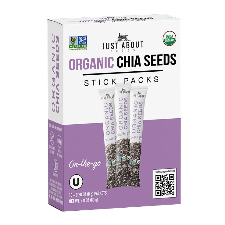 Just About Foods Organic Chia Seeds Stick Packs - Shop Rice