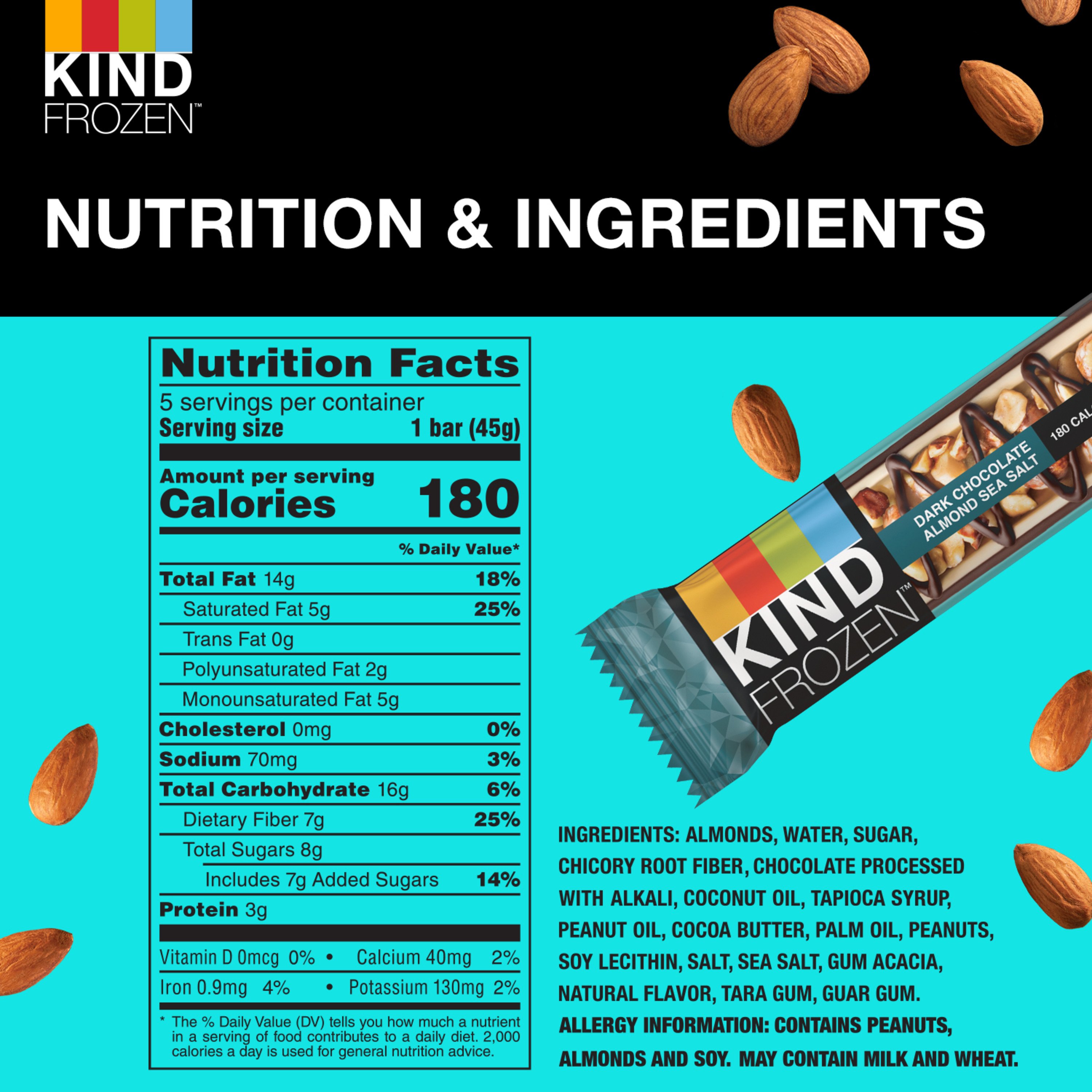 Kind Frozen Dark Chocolate Almond Sea Salt Frozen Treat Bars - Shop ...